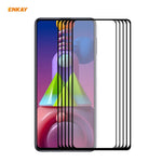 5 PZ ENKAY Hat-Prince Full Glue 0.26mm 9H 2.5D Pellicola a copertura totale in vetro temperato, For Samsung Galaxy M51, For Samsung Galaxy A42 5G, For Xiaomi Poco X3 / X3 NFC