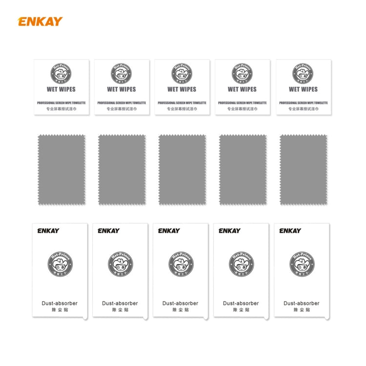 5 PZ ENKAY Hat-Prince Full Glue 0.26mm 9H 2.5D Pellicola a copertura totale in vetro temperato, For Samsung Galaxy M51, For Samsung Galaxy A42 5G, For Xiaomi Poco X3 / X3 NFC