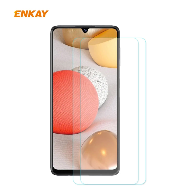 2 PZ ENKAY Hat-Prince 0.26mm 9H 2.5D Pellicola in vetro temperato con bordo curvo, For Samsung Galaxy M51, For Samsung Galaxy A42 5G, For Xiaomi Poco X3 / X3 NFC