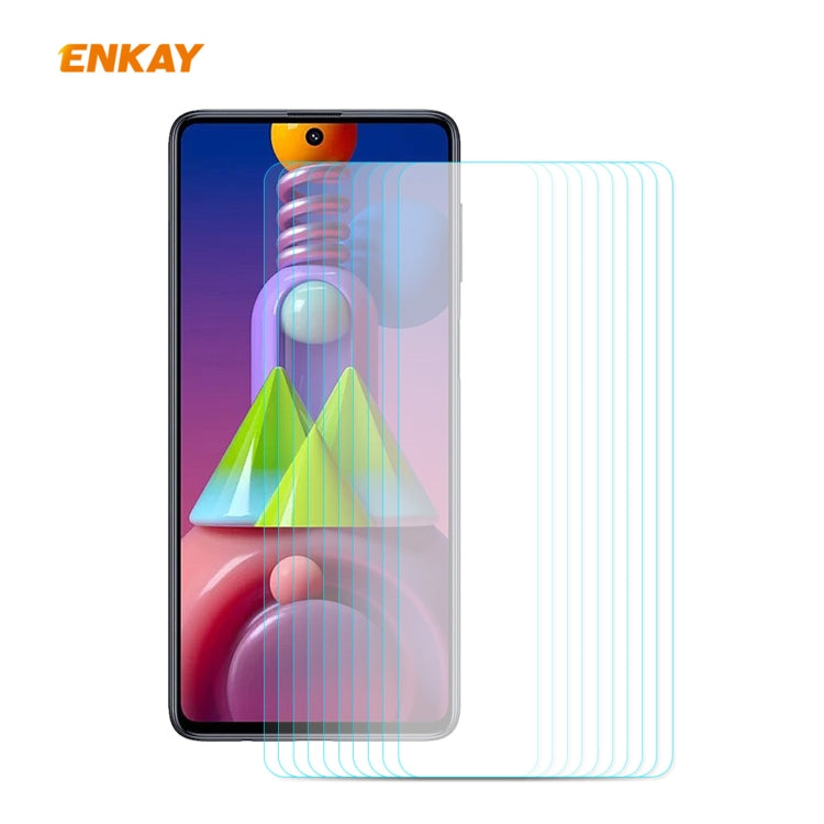 10 PZ ENKAY Hat-Prince 0.26mm 9H 2.5D Pellicola in vetro temperato con bordo curvo, For Samsung Galaxy M51, For Samsung Galaxy A42 5G, For Xiaomi Poco X3 / X3 NFC