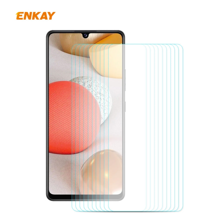 10 PZ ENKAY Hat-Prince 0.26mm 9H 2.5D Pellicola in vetro temperato con bordo curvo, For Samsung Galaxy M51, For Samsung Galaxy A42 5G, For Xiaomi Poco X3 / X3 NFC