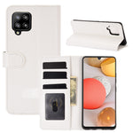 Per Samsung Galaxy A42 5G R64 Texture Custodia protettiva a vibrazione orizzontale singola con supporto e slot per schede e portafogli e cornice per foto, For Samsung Galaxy A42 5G