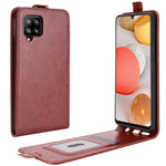 Per Samsung Galaxy A42 5G R64 Texture Custodia protettiva in pelle a vibrazione verticale singola con slot per schede e cornice per foto, For Galaxy A42 5G