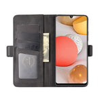 Per Samsung Galaxy A42 5G Custodia in pelle a vibrazione orizzontale con fibbia magnetica a doppio lato con supporto e slot per carte e portafoglio, For Galaxy A42 5G