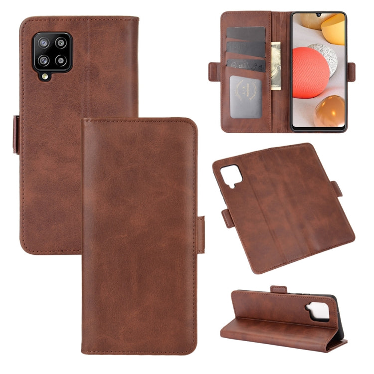 Per Samsung Galaxy A42 5G Custodia in pelle a vibrazione orizzontale con fibbia magnetica a doppio lato con supporto e slot per carte e portafoglio, For Galaxy A42 5G
