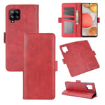 Per Samsung Galaxy A42 5G Custodia in pelle a vibrazione orizzontale con fibbia magnetica a doppio lato con supporto e slot per carte e portafoglio, For Galaxy A42 5G