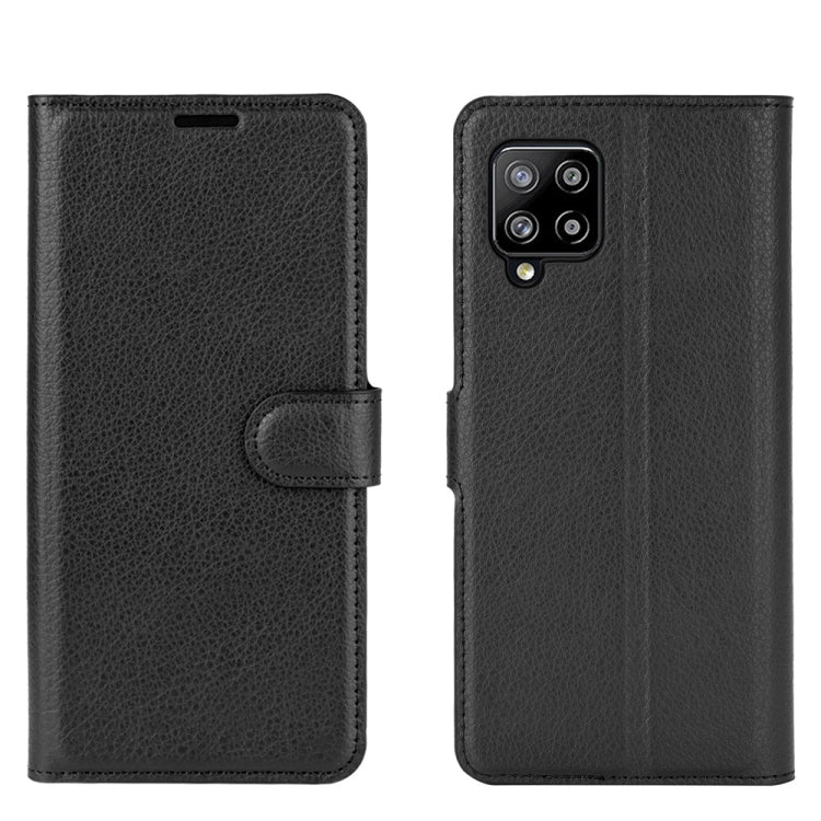 Per Samsung Galaxy A42 5G Litchi Texture Custodia protettiva a vibrazione orizzontale con supporto e slot per schede e portafoglio, For Galaxy A42 5G