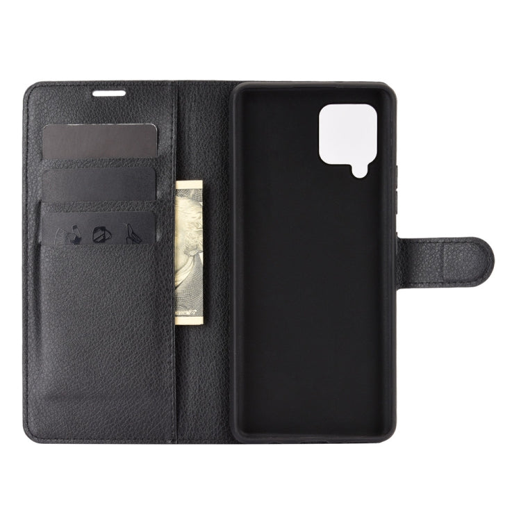 Per Samsung Galaxy A42 5G Litchi Texture Custodia protettiva a vibrazione orizzontale con supporto e slot per schede e portafoglio, For Galaxy A42 5G