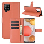 Per Samsung Galaxy A42 5G Litchi Texture Custodia protettiva a vibrazione orizzontale con supporto e slot per schede e portafoglio, For Galaxy A42 5G