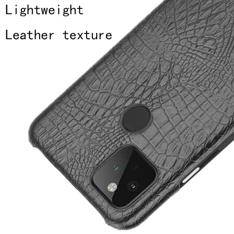 Per Google Pixel 4a 5G Custodia antiurto in coccodrillo Texture PC + PU, For Google Pixel 4a 5G