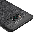 Custodia antiurto in TPU con texture Litchi, For Xiaomi Poco X3 NFC
