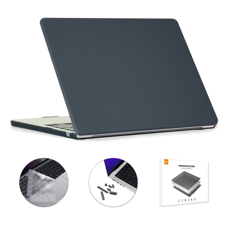 ENKAY Custodia per laptop opaca 3 in 1 con pellicola per tastiera in TPU / Tappi antipolvere per MacBook Air 13.6 2022 A2681 Versione UE, 3 in 1 EU Version