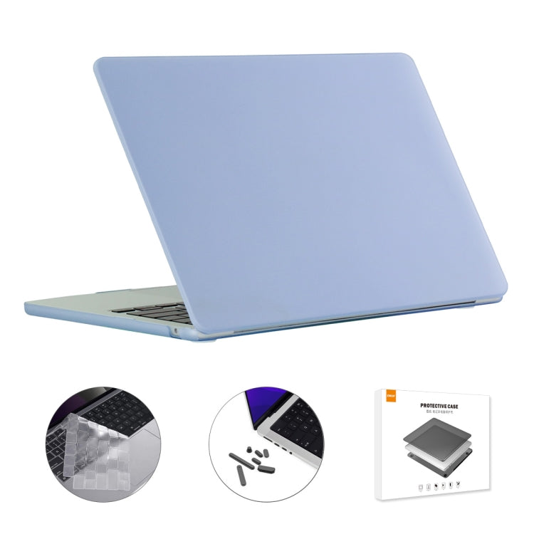 ENKAY Custodia per laptop opaca 3 in 1 con pellicola per tastiera in TPU / Tappi antipolvere per MacBook Air 13.6 2022 A2681 Versione UE, 3 in 1 EU Version