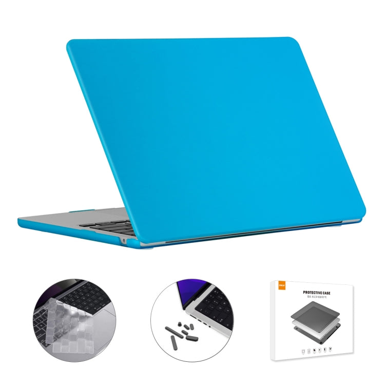ENKAY Custodia per laptop opaca 3 in 1 con pellicola per tastiera in TPU / Tappi antipolvere per MacBook Air 13.6 2022 A2681 Versione UE, 3 in 1 EU Version