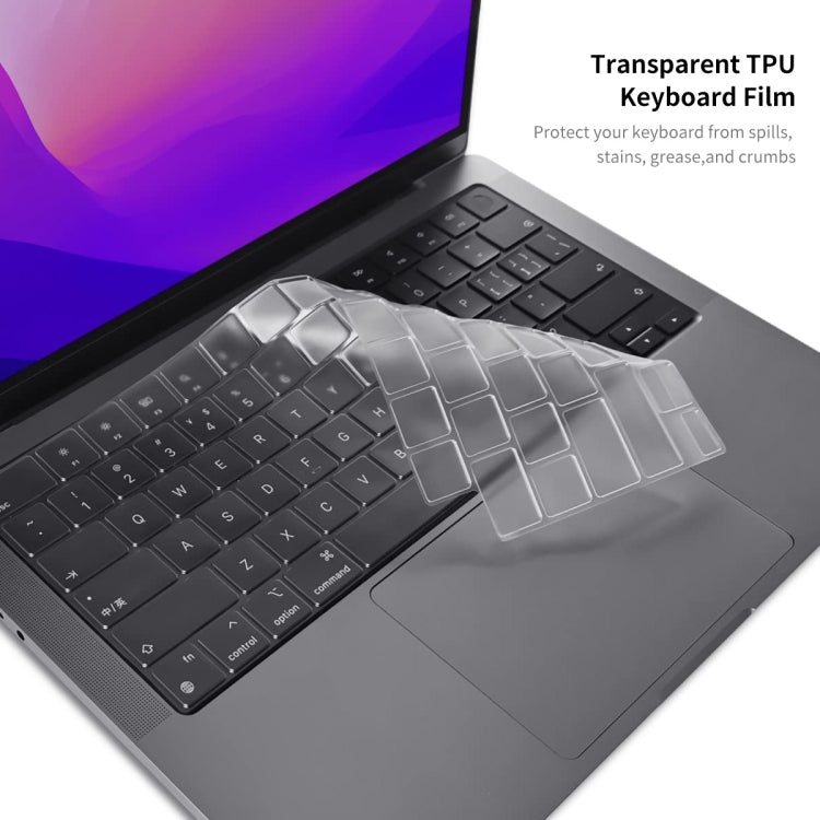 ENKAY Custodia per laptop opaca 3 in 1 con pellicola per tastiera in TPU / Tappi antipolvere per MacBook Air 13.6 2022 A2681 Versione UE, 3 in 1 EU Version