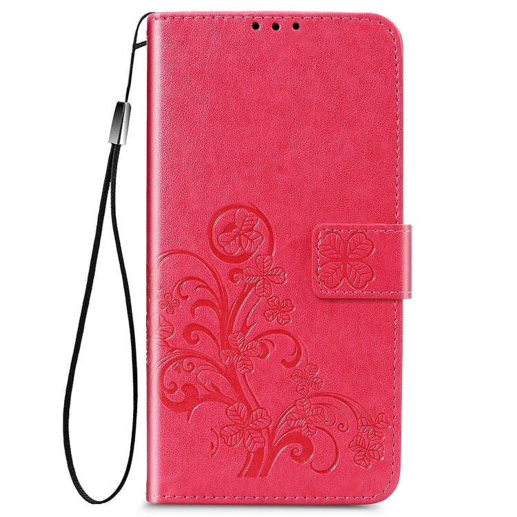 Custodia in pelle con protezione per telefono cellulare con fibbia in rilievo con chiusura a quattro foglie con cordino e slot per schede e portafoglio e funzione staffa, For Galaxy S20 FE / S20 Lite
