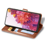 Custodia per telefono con fibbia in pelle tinta unita retrò con cordino e cornice per foto e slot per schede e portafoglio e funzione di supporto, For Galaxy S20 FE(4G/5G) / S20 Lite
