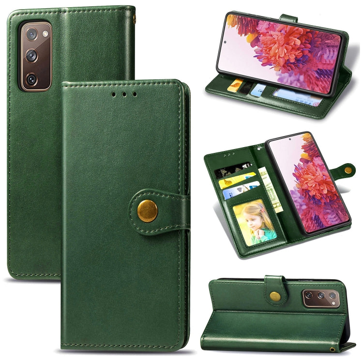 Custodia per telefono con fibbia in pelle tinta unita retrò con cordino e cornice per foto e slot per schede e portafoglio e funzione di supporto, For Galaxy S20 FE(4G/5G) / S20 Lite