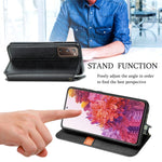 Custodia in pelle PU magnetica a vibrazione orizzontale pressata a griglia cubica con supporto, slot per carte e portafoglio, For Samsung Galaxy S20 FE(4G/5G) / S20 Lite, For Galaxy S20 FE(4G/5G) / S20 Lite