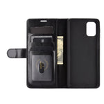 Per Samsung Galaxy M51 (impronta digitale laterale) R64 Texture Custodia protettiva a vibrazione orizzontale singola con supporto e slot per schede e portafoglio e cornice per foto