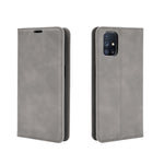 Per Samsung Galaxy M51 (impronta digitale laterale) Custodia in pelle con ventosa magnetica per affari retro-pelle con supporto e slot per schede e portafoglio, For Galaxy M51