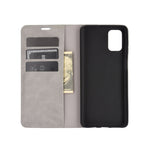 Per Samsung Galaxy M51 (impronta digitale laterale) Custodia in pelle con ventosa magnetica per affari retro-pelle con supporto e slot per schede e portafoglio, For Galaxy M51