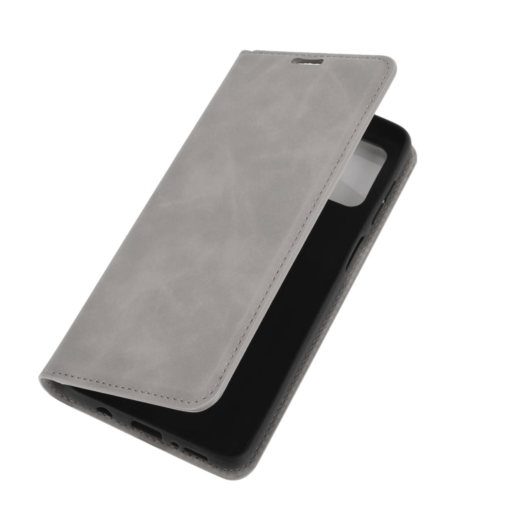 Per Samsung Galaxy M51 (impronta digitale laterale) Custodia in pelle con ventosa magnetica per affari retro-pelle con supporto e slot per schede e portafoglio, For Galaxy M51