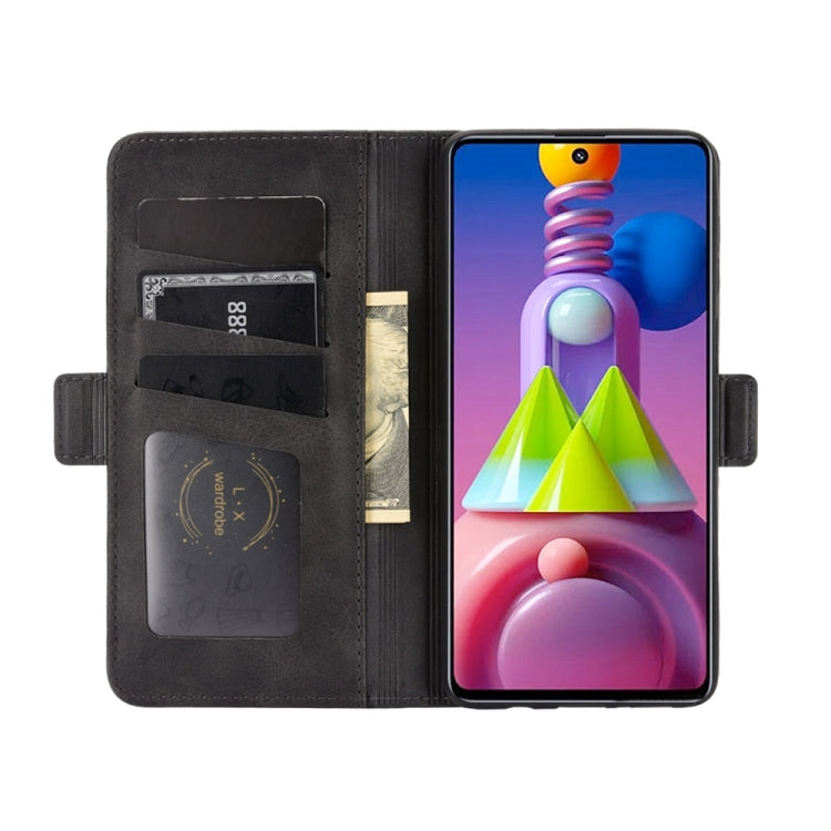 Per Samsung Galaxy M51 (impronta digitale laterale) Custodia in pelle a vibrazione orizzontale con fibbia magnetica su entrambi i lati con supporto e slot per schede e portafoglio, For Galaxy M51