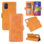 Per Samsung Galaxy M51 (impronta digitale laterale) Custodia in pelle a vibrazione orizzontale con fibbia magnetica su entrambi i lati con supporto e slot per schede e portafoglio, For Galaxy M51