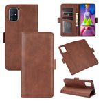 Per Samsung Galaxy M51 (impronta digitale laterale) Custodia in pelle a vibrazione orizzontale con fibbia magnetica su entrambi i lati con supporto e slot per schede e portafoglio, For Galaxy M51
