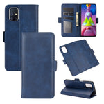 Per Samsung Galaxy M51 (impronta digitale laterale) Custodia in pelle a vibrazione orizzontale con fibbia magnetica su entrambi i lati con supporto e slot per schede e portafoglio, For Galaxy M51