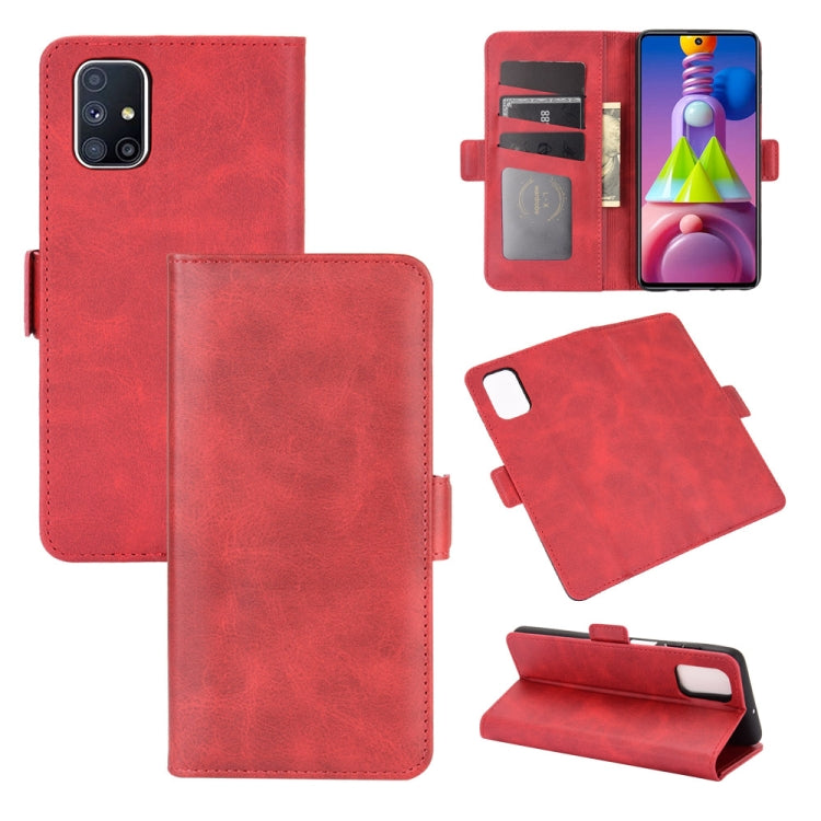 Per Samsung Galaxy M51 (impronta digitale laterale) Custodia in pelle a vibrazione orizzontale con fibbia magnetica su entrambi i lati con supporto e slot per schede e portafoglio, For Galaxy M51