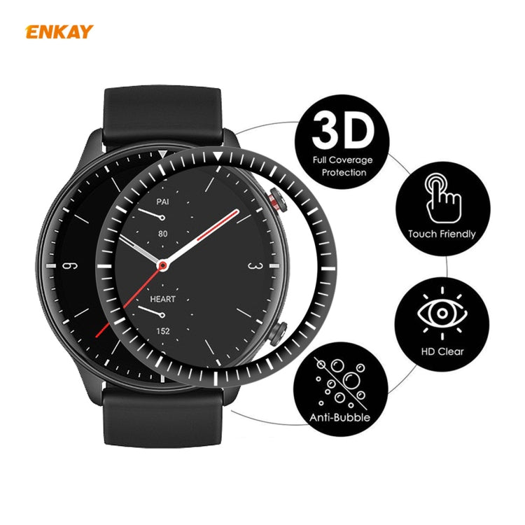 Per Amazfit GTR 2 ENKAY Hat-Prince 3D Full Screen Soft PC Edge + Pellicola proteggi schermo PMMA HD, 1 PCS, 2 PCS, 5 PCS, 10 PCS
