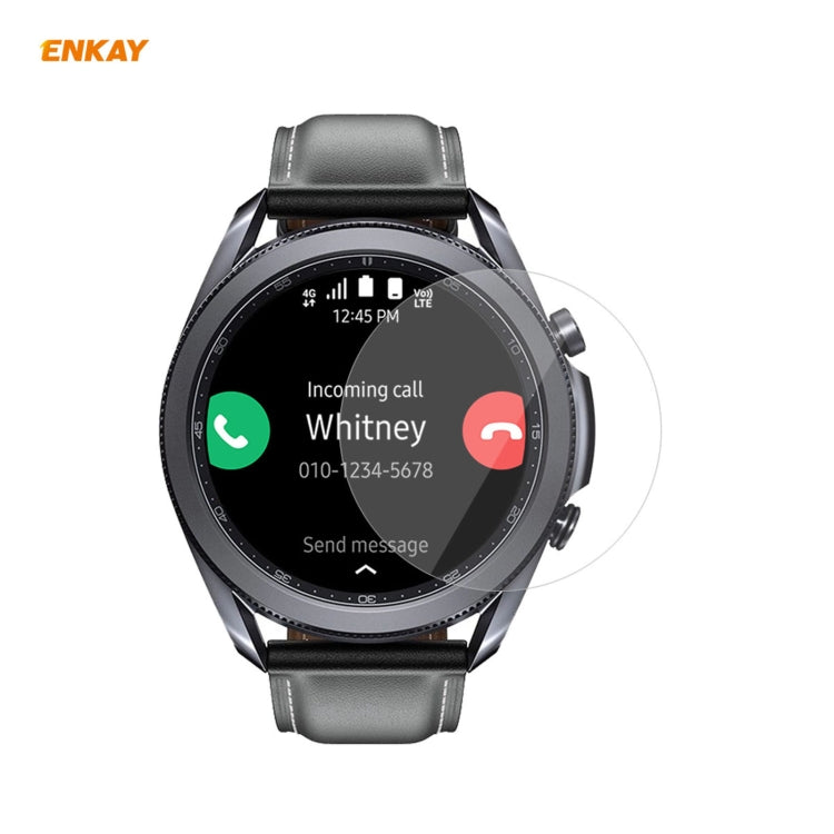 2 pellicole protettive per schermo ENKAY Hat-Prince Clear HD PET, For Samsung Galaxy Watch3 45mm, For Samsung Galaxy Watch3 41mm