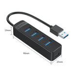 HUB USB 3.0 a 4 porte ORICO TWU3-4A-BK, TWU3-4A