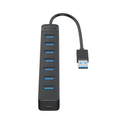HUB USB 3.0 a 7 porte ORICO TWU3-7A-BK, TWU3-7A