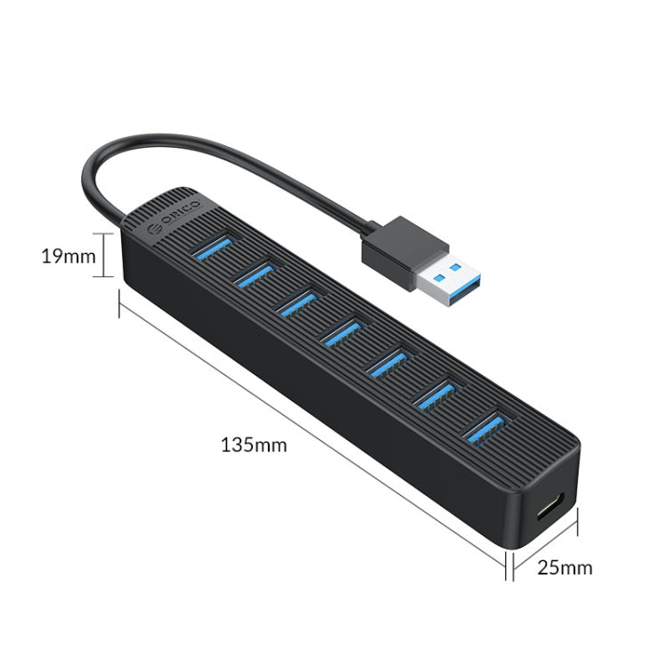 HUB USB 3.0 a 7 porte ORICO TWU3-7A-BK, TWU3-7A