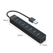 HUB USB 3.0 a 7 porte ORICO TWU3-7A-BK, TWU3-7A