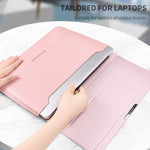4 in 1 Porta laptop universale PU Borsa per laptop da polso con protezione impermeabile, 11/12inch, 13/14inch, 15/16inch