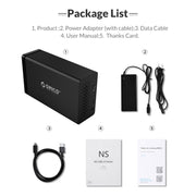 ORICO NS200RU3 Custodia per disco rigido USB 3.0 a 2 alloggiamenti con Raid, NS200RU3