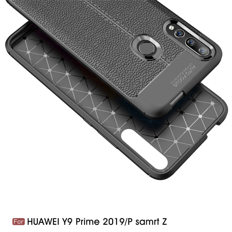 Custodia antiurto in TPU con texture Litchi per Huawei Y9 Prime 2019 / P smart Z