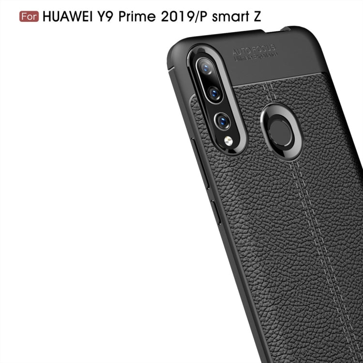 Custodia antiurto in TPU con texture Litchi per Huawei Y9 Prime 2019 / P smart Z