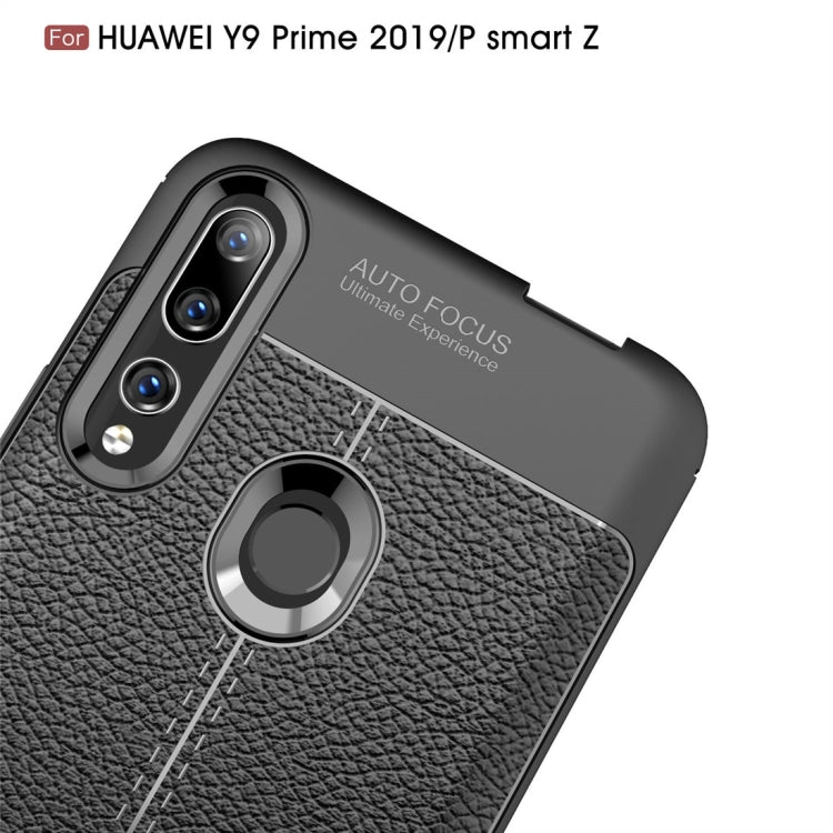 Custodia antiurto in TPU con texture Litchi per Huawei Y9 Prime 2019 / P smart Z