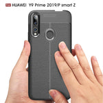 Custodia antiurto in TPU con texture Litchi per Huawei Y9 Prime 2019 / P smart Z