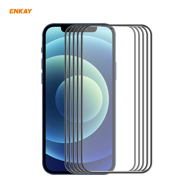 5 PZ ENKAY Hat-Prince Anti-drop Full Glue Vetro temperato Pellicola a schermo intero Protezione anti-caduta, For iPhone 12 mini(5 PCS), For iPhone 12 / 12 Pro(5 PCS), For iPhone 12 Pro Max(5 PCS)