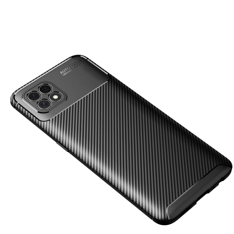 Custodia in TPU antiurto con trama in fibra di carbonio, For OPPO Reno4 SE