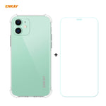 Hat-Prince ENKAY Custodia morbida in TPU trasparente 2 in 1 Cover antiurto + Pellicola protettiva in vetro temperato 0,26 mm 9H 2,5D, For iPhone 12 mini, For iPhone 12 / 12 Pro, For iPhone 12 Pro Max