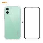 Hat-Prince ENKAY Custodia morbida in TPU trasparente 2 in 1 Cover antiurto + 0,26 mm 9H 2,5D Full Glue Pellicola protettiva in vetro temperato a copertura totale, For iPhone 12 mini, For iPhone 12 / 12 Pro, For iPhone 12 Pro Max