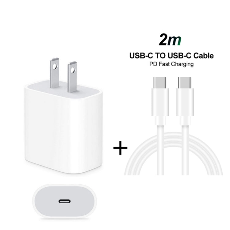 Caricabatterie da viaggio USB-C PD 20W con cavo 2 m