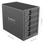 Custodia per disco rigido esterno da 3,5 pollici ORICO 9558RU3-V1-BK, 9558RU3-V1-BK